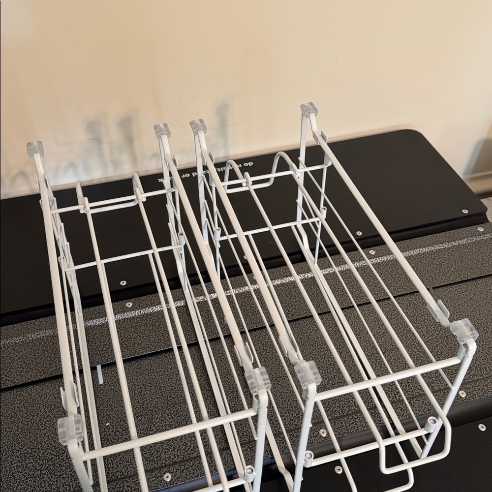 Two Stackable Soda Can Dispenser Organizer Racks in White - Picture 6 of 7
